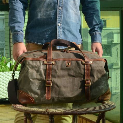 wax canvas duffle bag